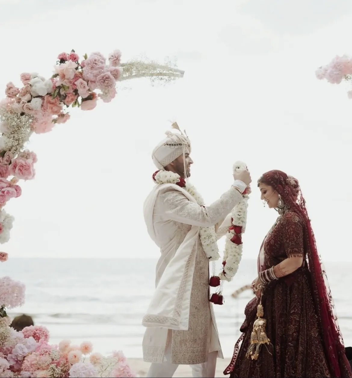 Indian beach wedding at Avani+ Phuket, makeup by Soniya Rozario